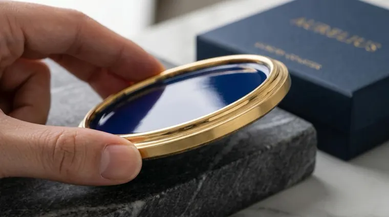 Gold-Rim Enamel Coasters sample 01