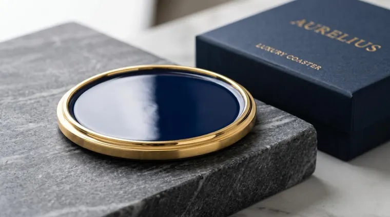 Gold-Rim Enamel Coasters sample 06